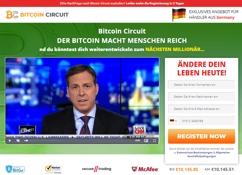 Bitcoin Trading Roboter: Bitcoin Circuit Review- Mache Geld mit dem Krypto Trend