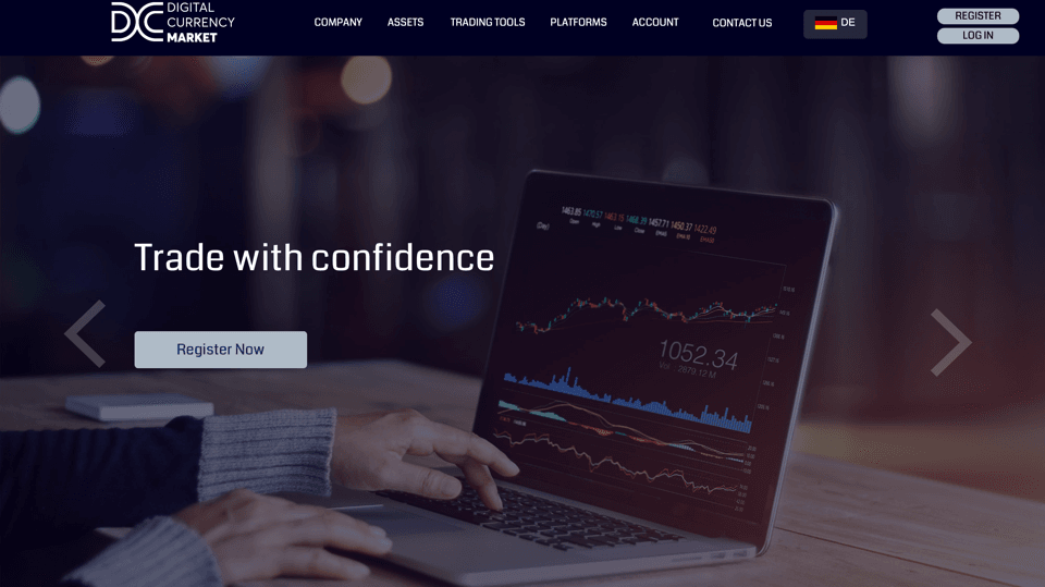 Die offizielle Homepage von Digital Currency Market