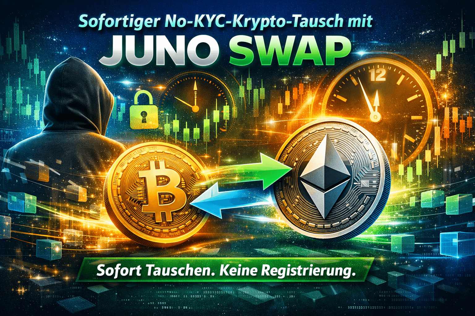 Sofortiger No-KYC-Krypto-Tausch mit Juno Swap